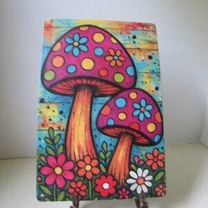 Colorful Retro Vintage 70s Style Tin Sign 12x8 in NWOT